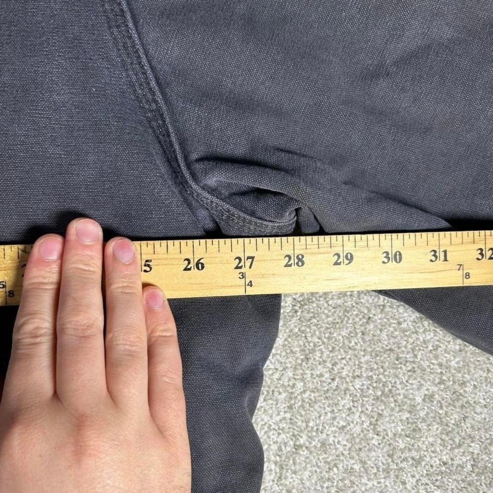 Vintage Carhartt Detroit j97PTL petrol grey blanket lined distressed jacket - Picture 8 of 8